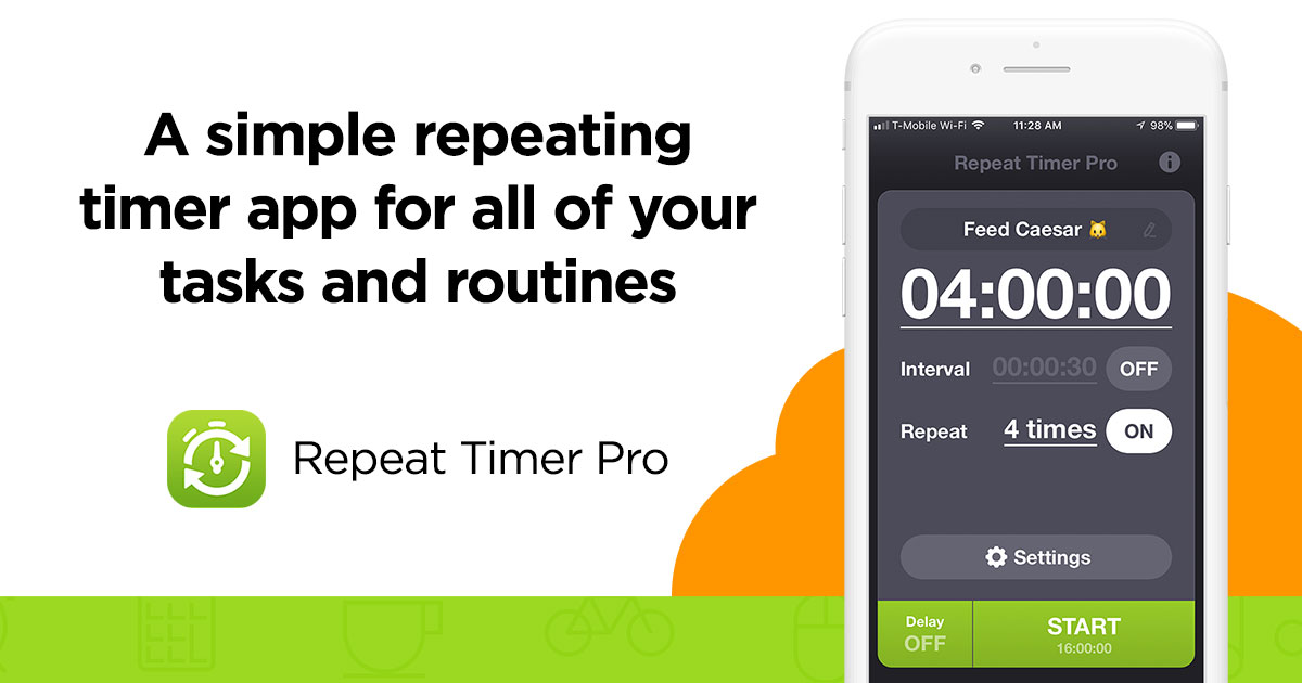 Repeat Timer Pro Simple Recurring Reminder App for iPhone